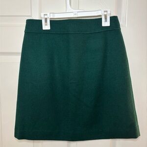 NWT Wool-Blend Mini Skirt in Academic Green J.Crew Factory new with tags